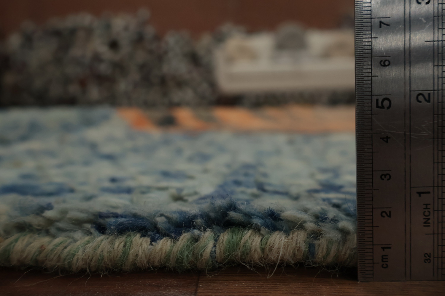 Sophisticated Moroccan Area Rug 8x11 with Dynamic Color Streaks