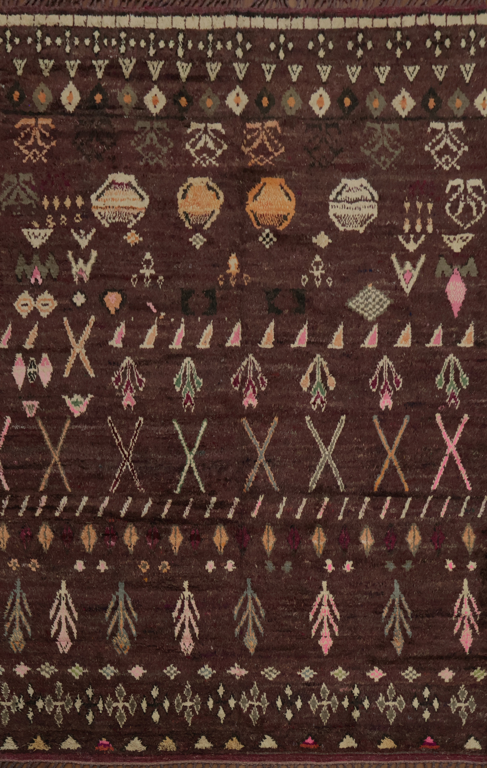 Geometric Moroccan Wool Area Rug 9x13