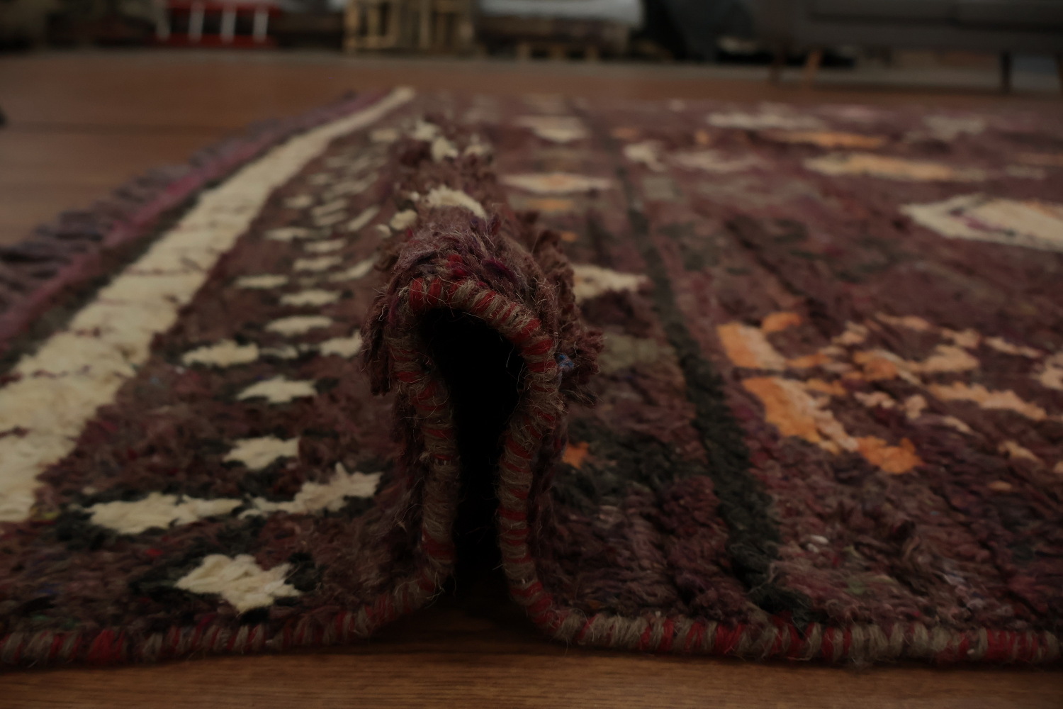 Geometric Moroccan Wool Area Rug 9x13