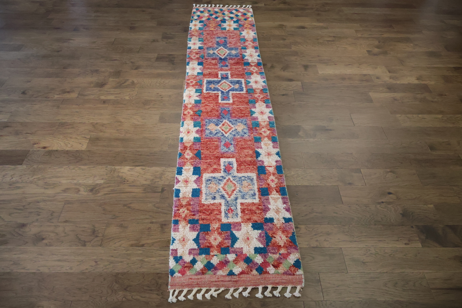 Vibrant Southwestern Pattern Moroccan Runner Rug for Cozy Home Decor 3x13 ft