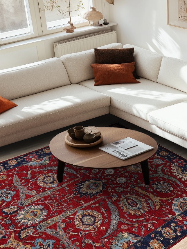 Vegetable Dye Ziegler Wool Area Rug 7x10