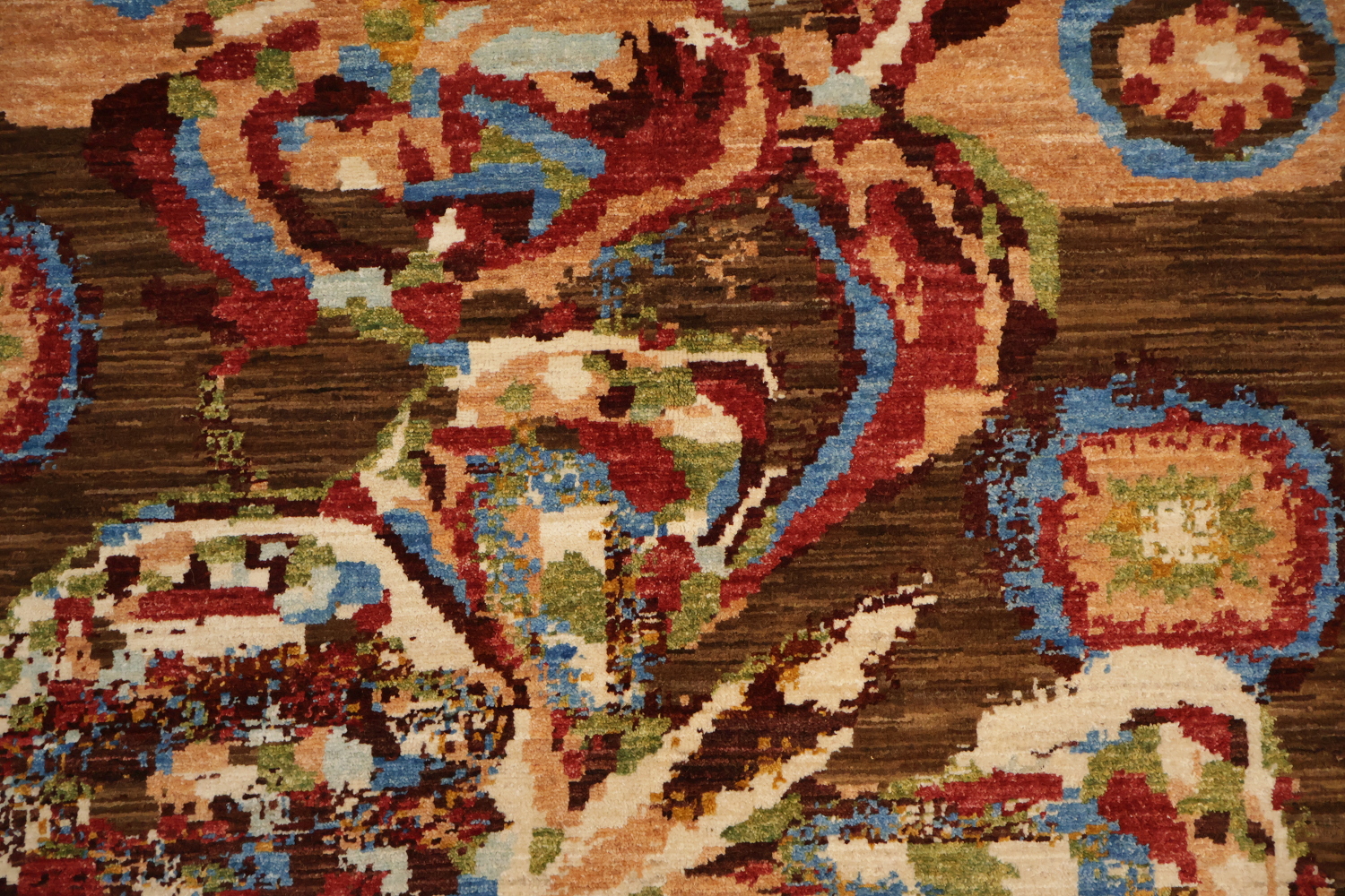 Colorful Butterfly and Earth Toned Abstract Rug for Elegance 6x8