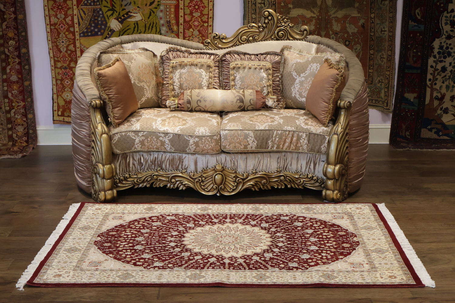 Vegetable Dye Tabriz Handmade wool Rug 4x6