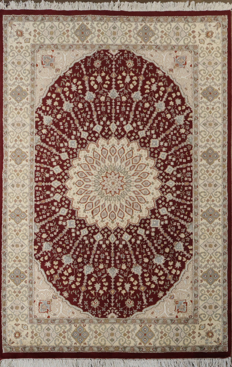 Vegetable Dye Tabriz Handmade wool Rug 4x6