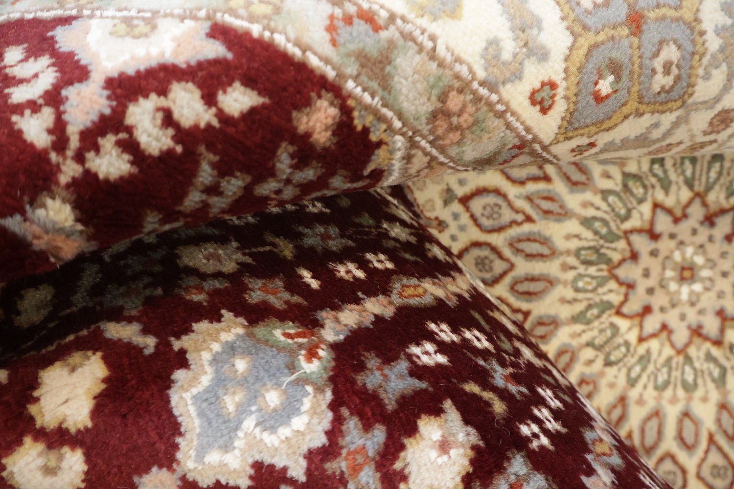 Vegetable Dye Tabriz Handmade wool Rug 4x6