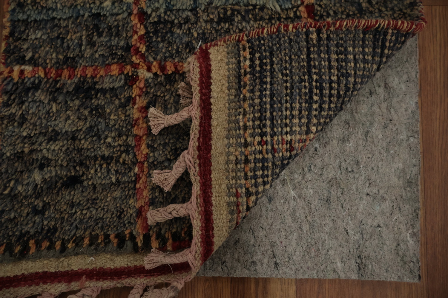 Handmade Moroccan Wool Runner Rug 2x17