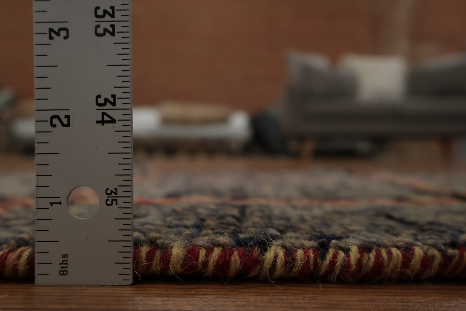 Handmade Moroccan Wool Runner Rug 2x17