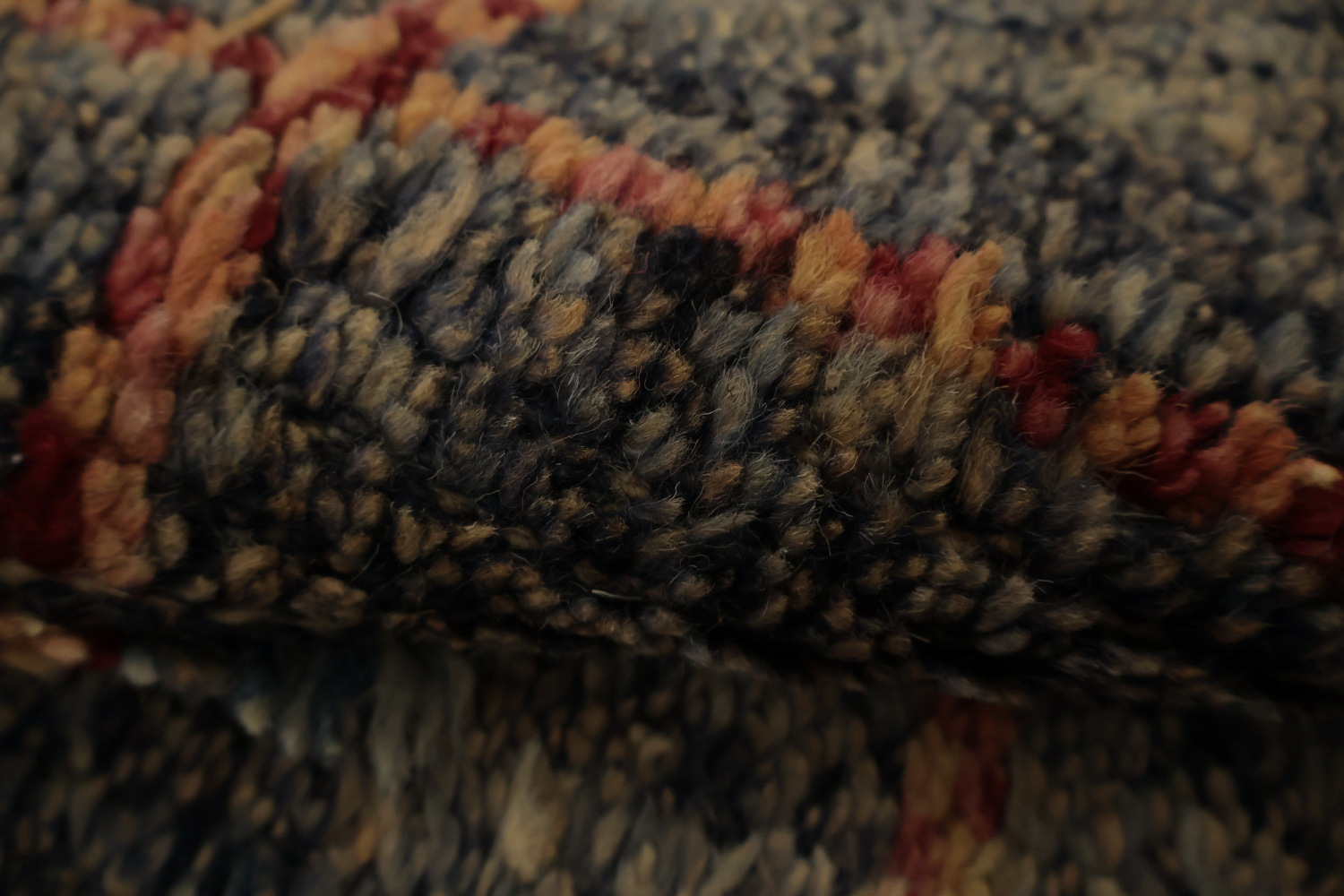 Handmade Moroccan Wool Runner Rug 2x17