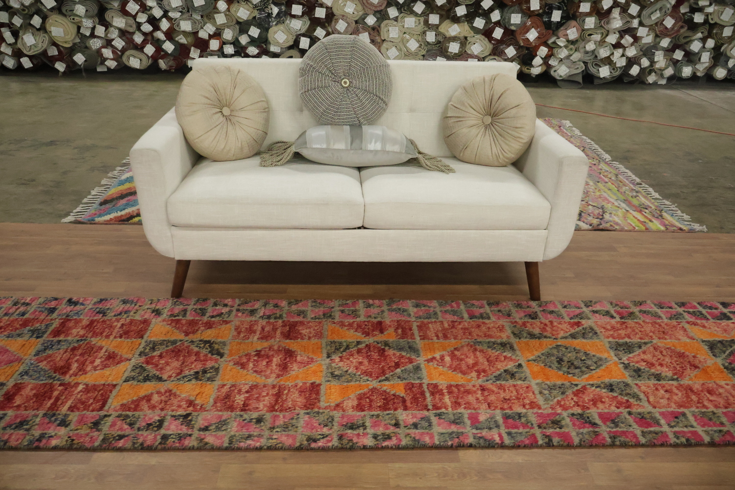 Geometric Moroccan Wool Runner Rug 3x13