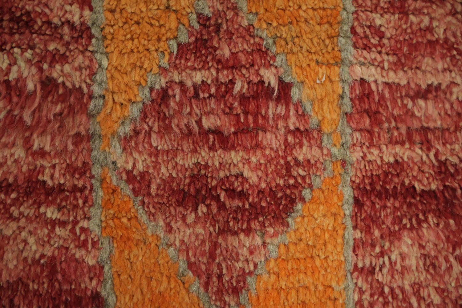 Geometric Moroccan Wool Runner Rug 3x13