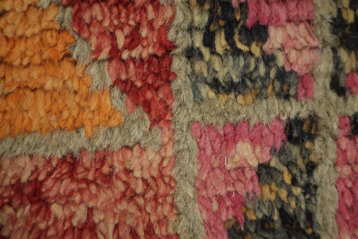 Geometric Moroccan Wool Runner Rug 3x13