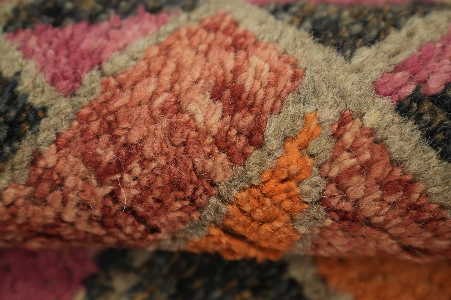 Geometric Moroccan Wool Runner Rug 2x13