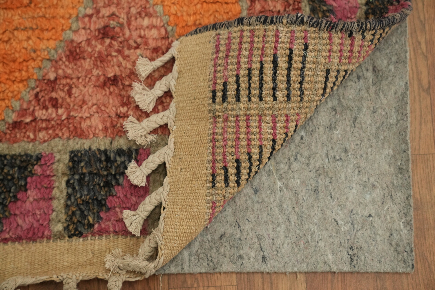 Geometric Moroccan Wool Runner Rug 2x13