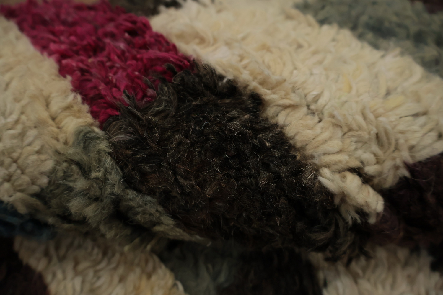 Dark Moroccan Area Rug 9x13 Highlighted by Vibrant Mosaic Borders