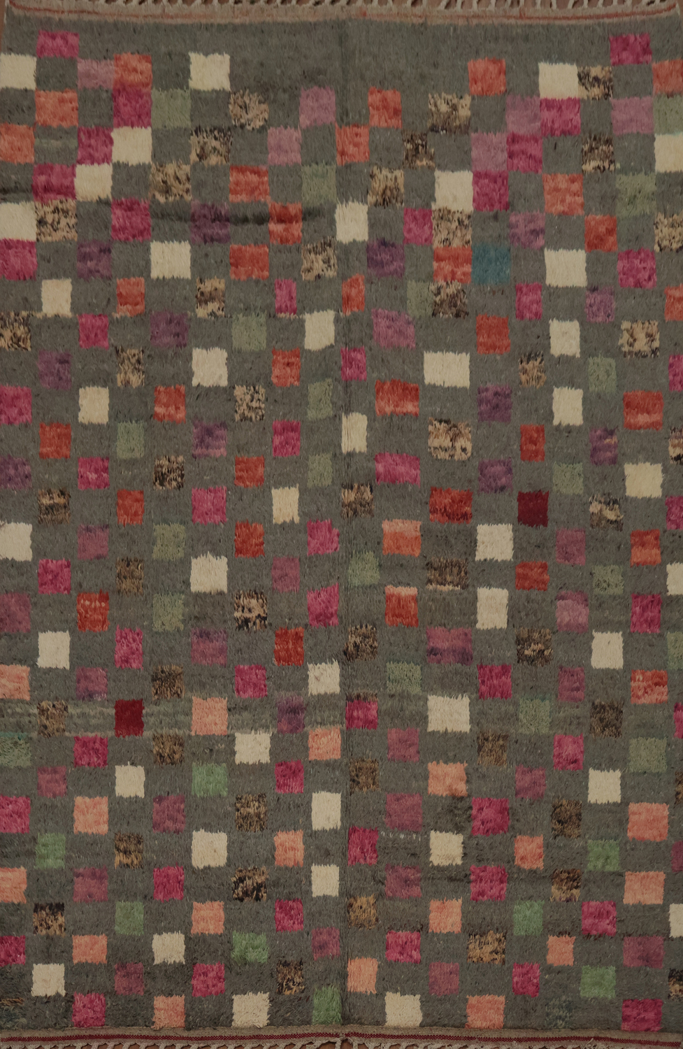Checkered Moroccan Wool Area Rug 8x11 Enhancing Modern Home Style