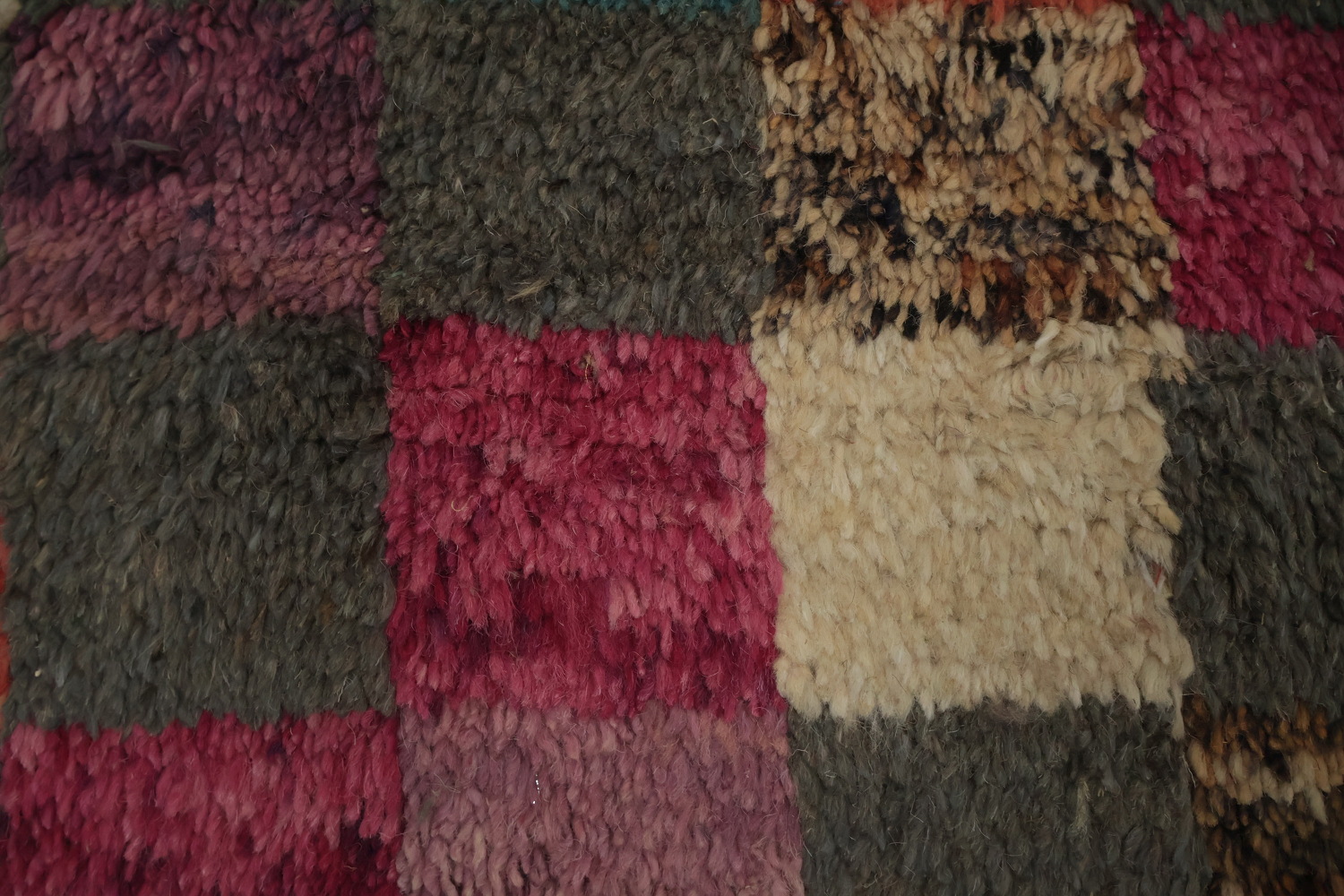 Checkered Moroccan Wool Area Rug 8x11 Enhancing Modern Home Style