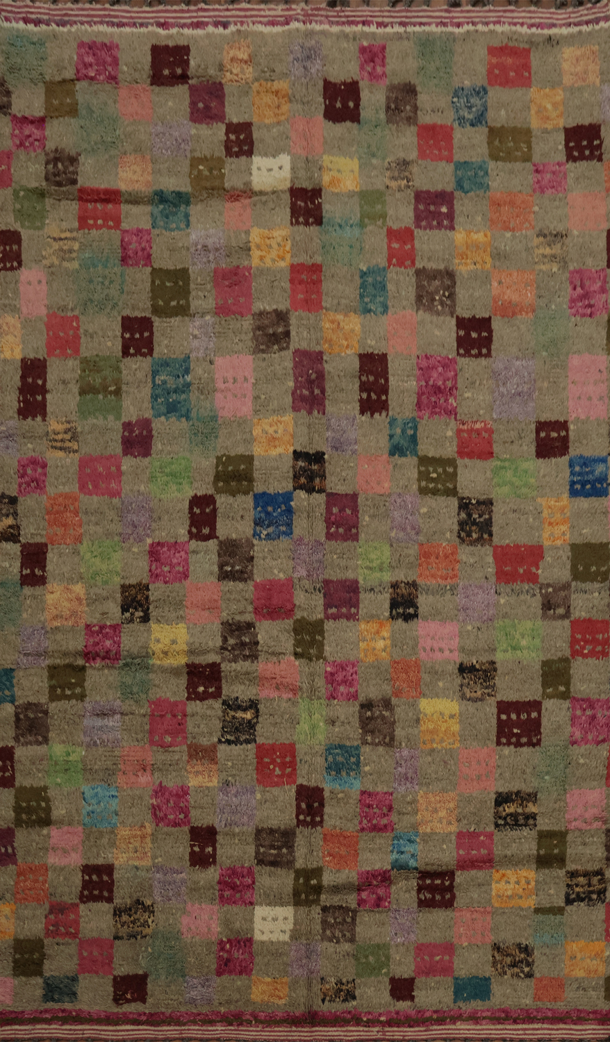 Checkered Moroccan Wool Area Rug 8x11