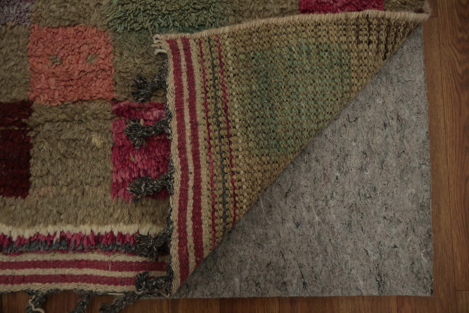 Checkered Moroccan Wool Area Rug 8x11