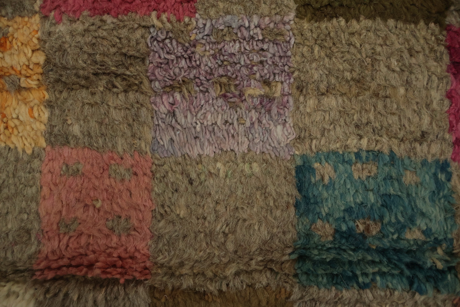Checkered Moroccan Wool Area Rug 8x11
