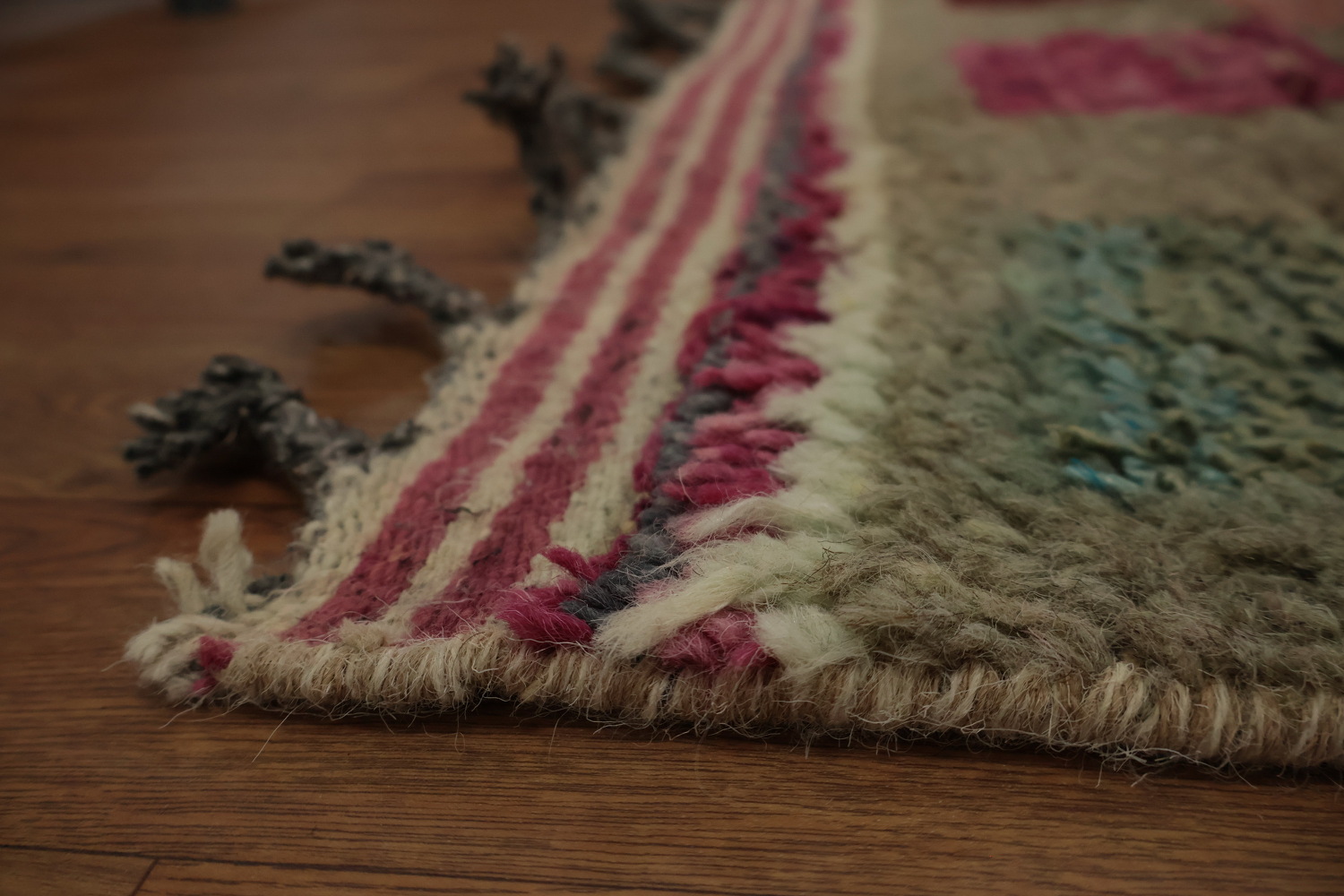 Checkered Moroccan Wool Area Rug 8x11