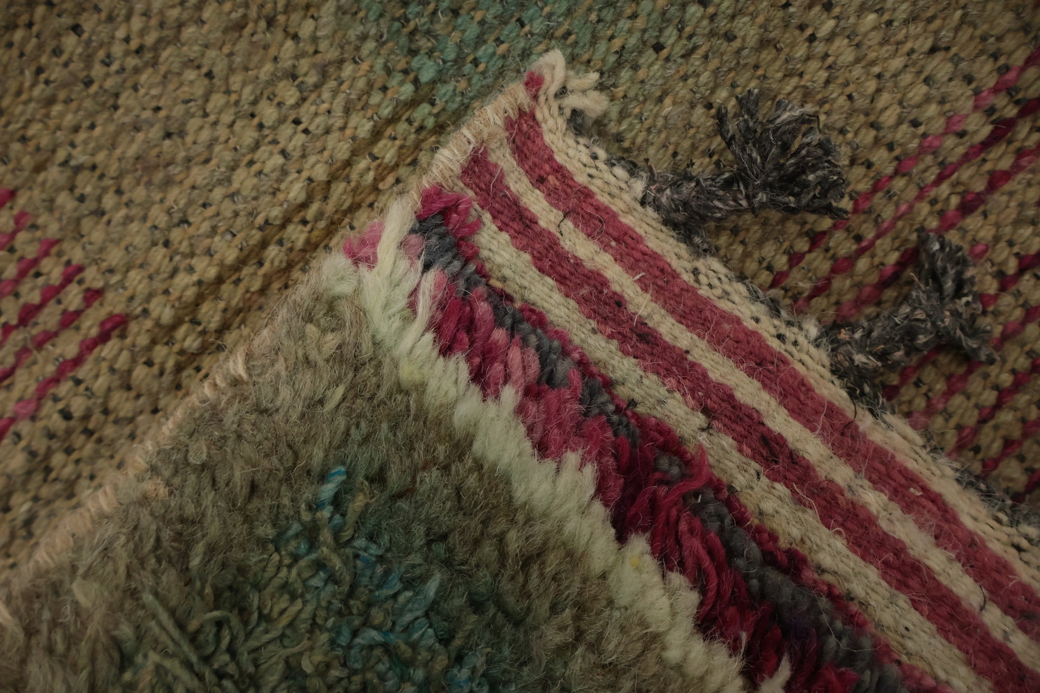 Checkered Moroccan Wool Area Rug 8x11
