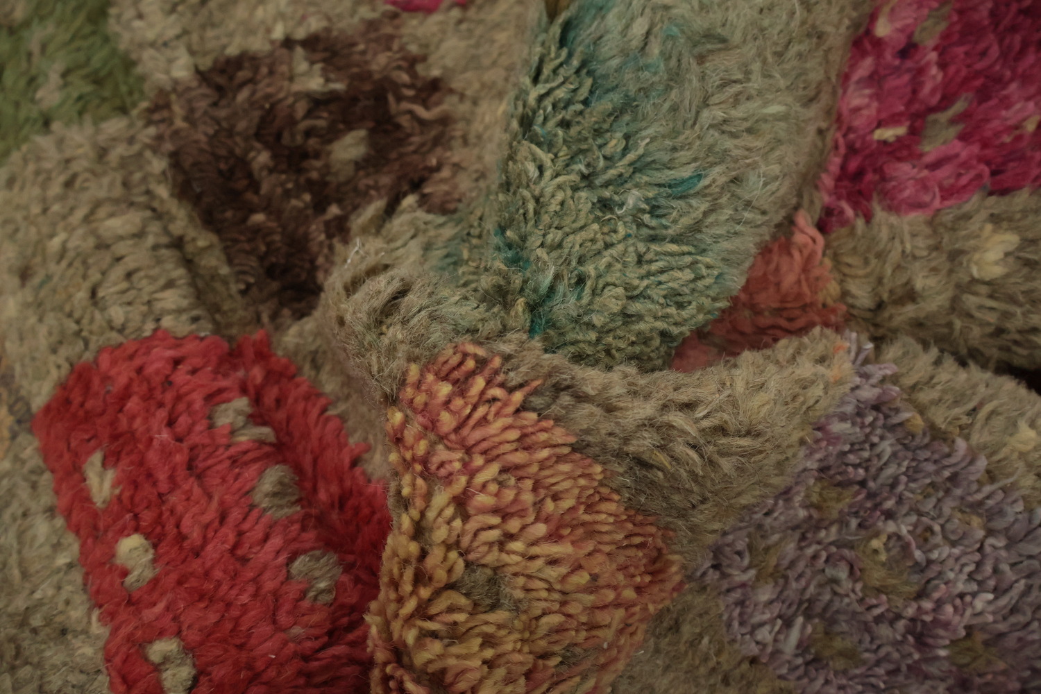 Checkered Moroccan Wool Area Rug 8x11