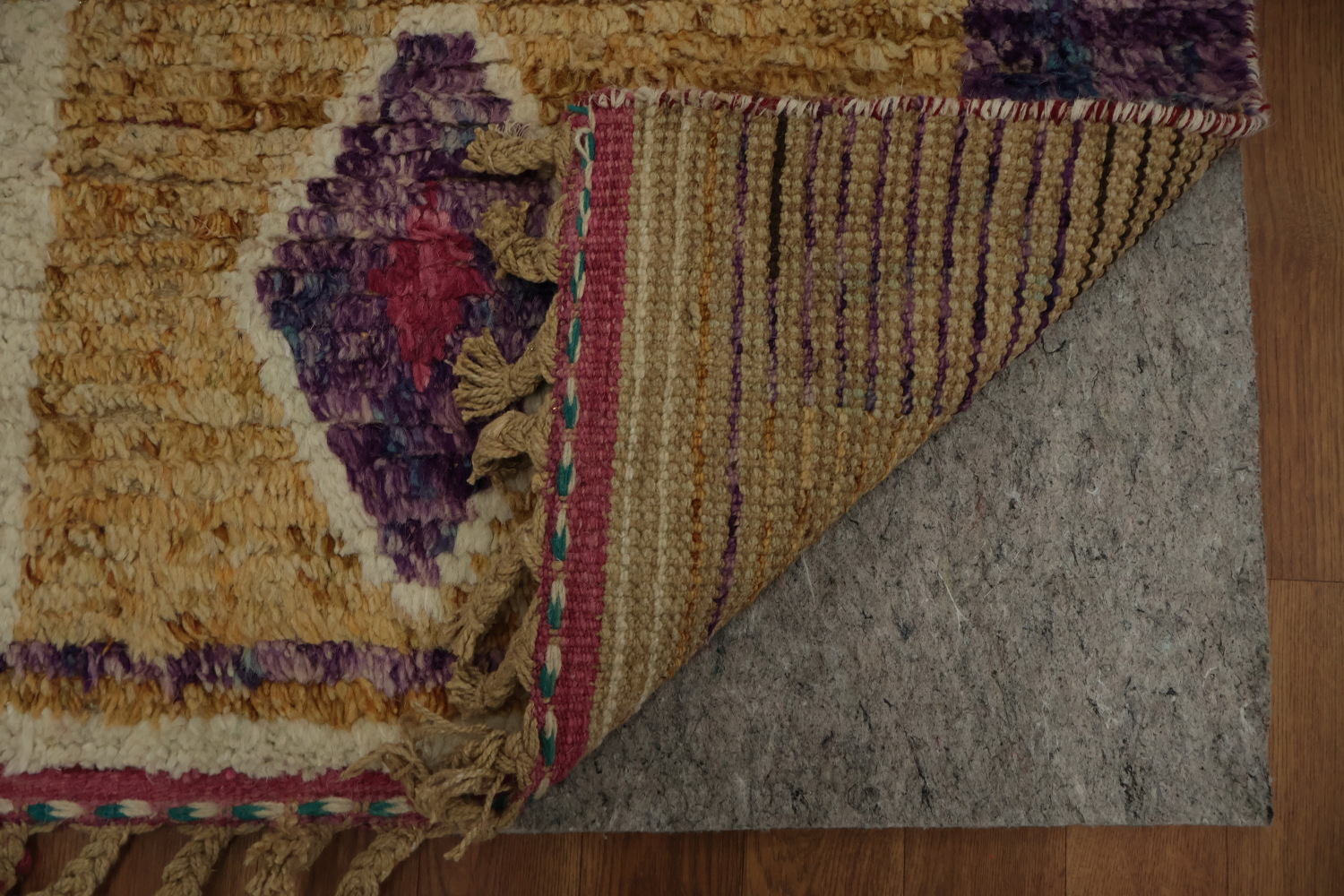 Brightly Colored Moroccan Large Rug 10x14 with Geometric Patterns