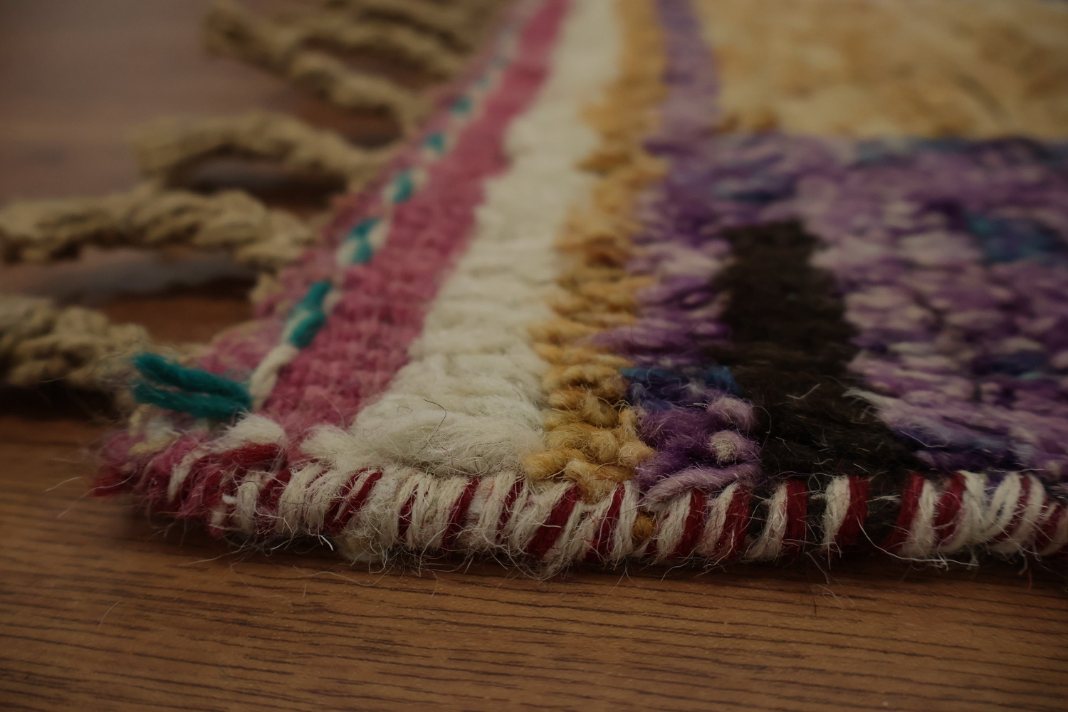 Brightly Colored Moroccan Large Rug 10x14 with Geometric Patterns