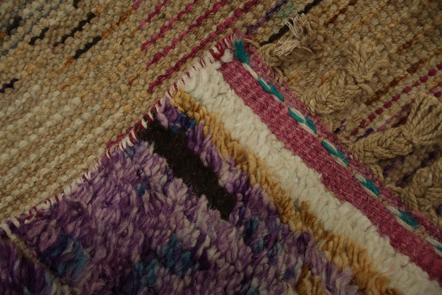 Brightly Colored Moroccan Large Rug 10x14 with Geometric Patterns