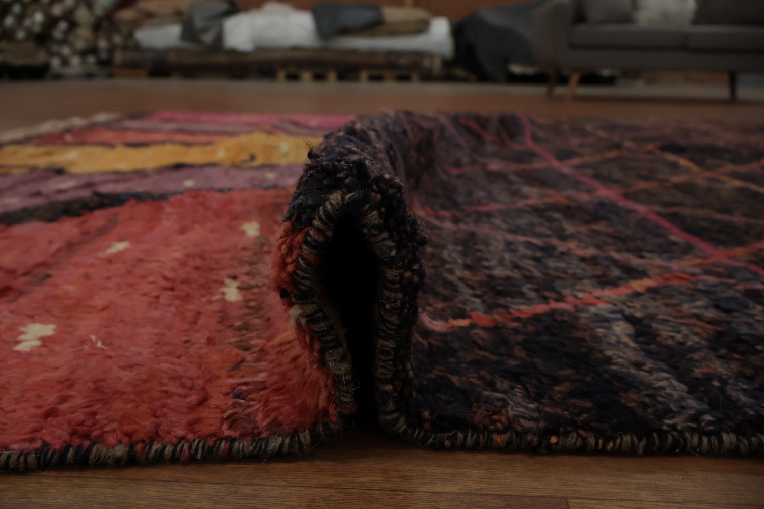 Handmade Moroccan Wool Area Rug 7x11