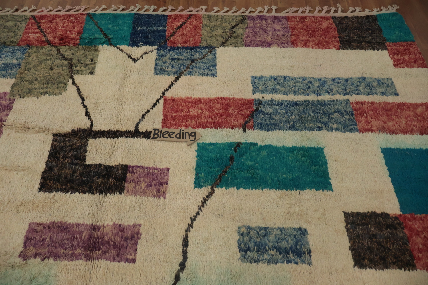 Chic Color Block Geometric Moroccan Area Rug 10x15 for Modern Interiors