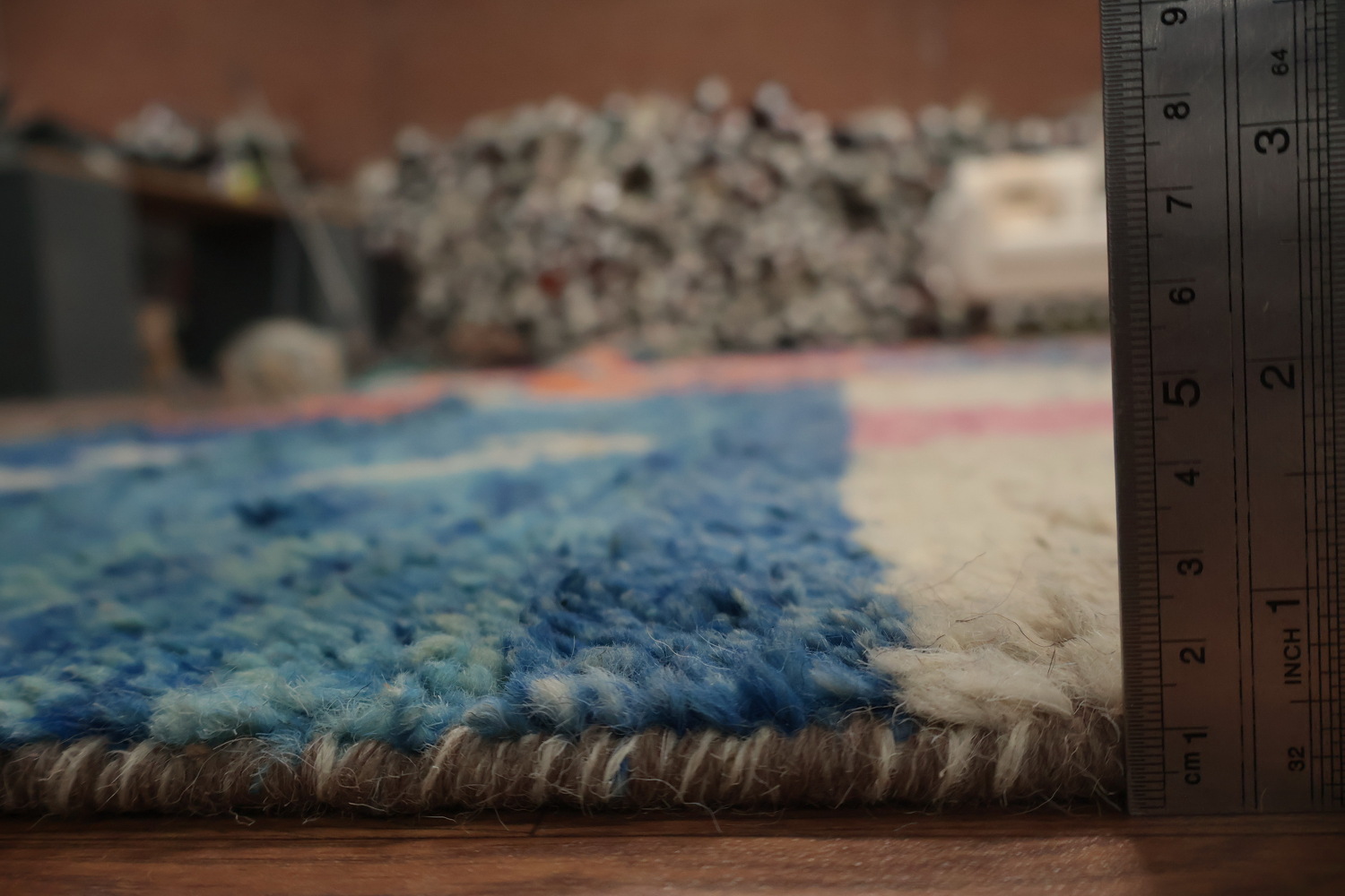 Abstract Multicolor Moroccan Large Rug 12x19 for Modern Living Spaces