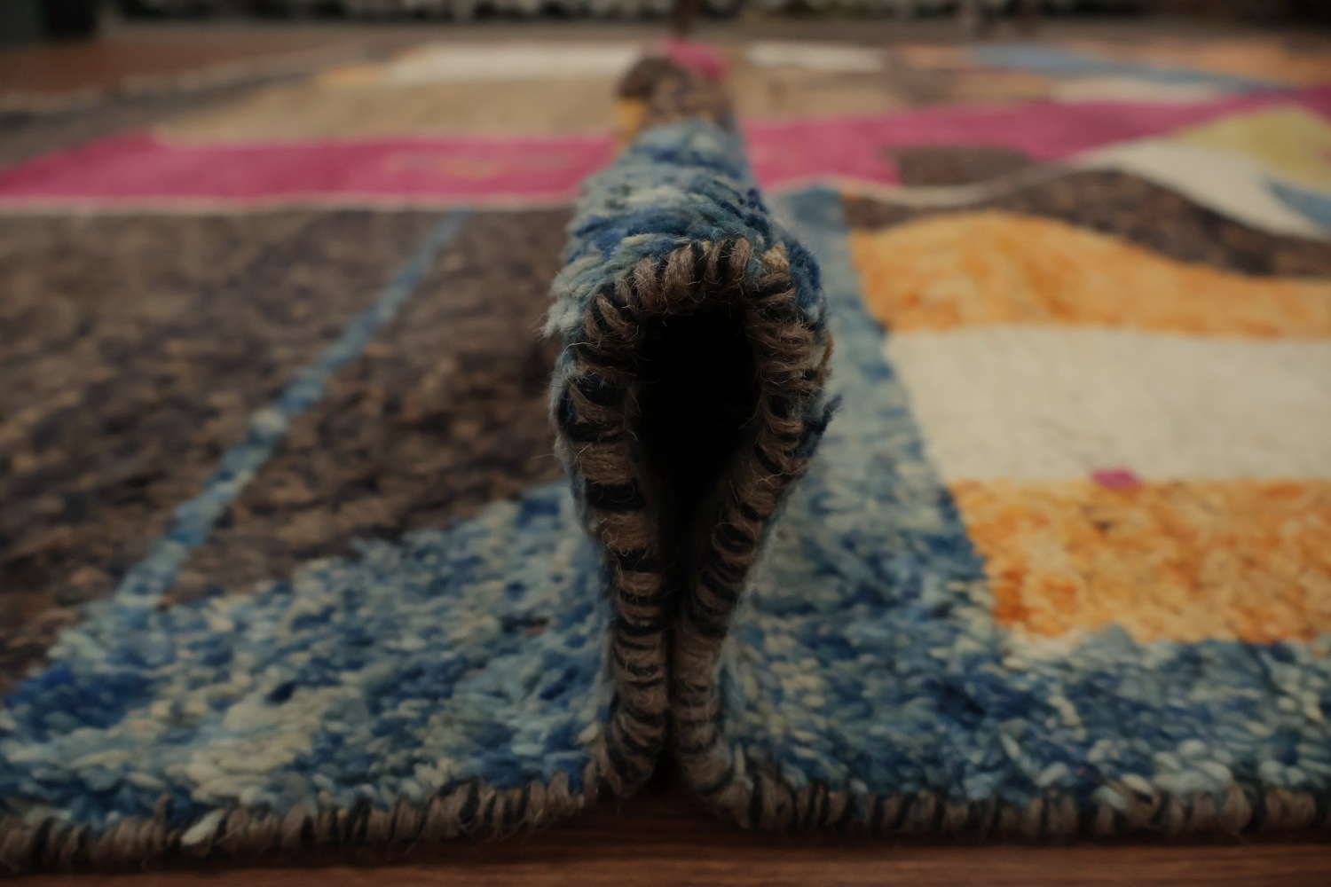 Multicolor Moroccan Large Rug 12x16 with Abstract Artistic Flair