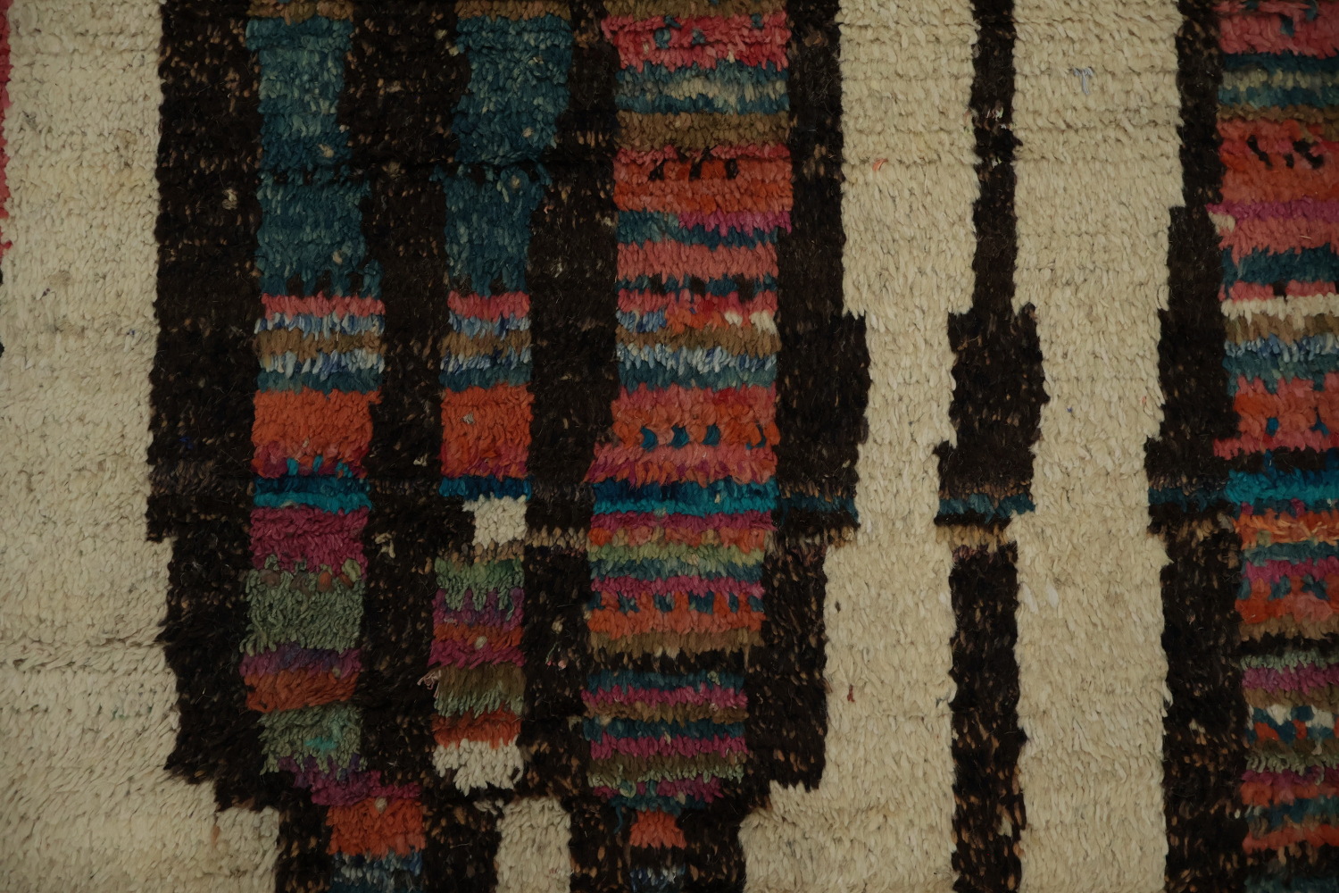 Abstract Moroccan Large Area Rug 9x13 with Colorful Accents
