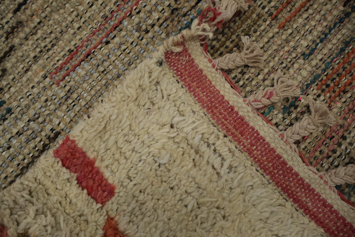 Abstract Moroccan Large Area Rug 9x13 with Colorful Accents