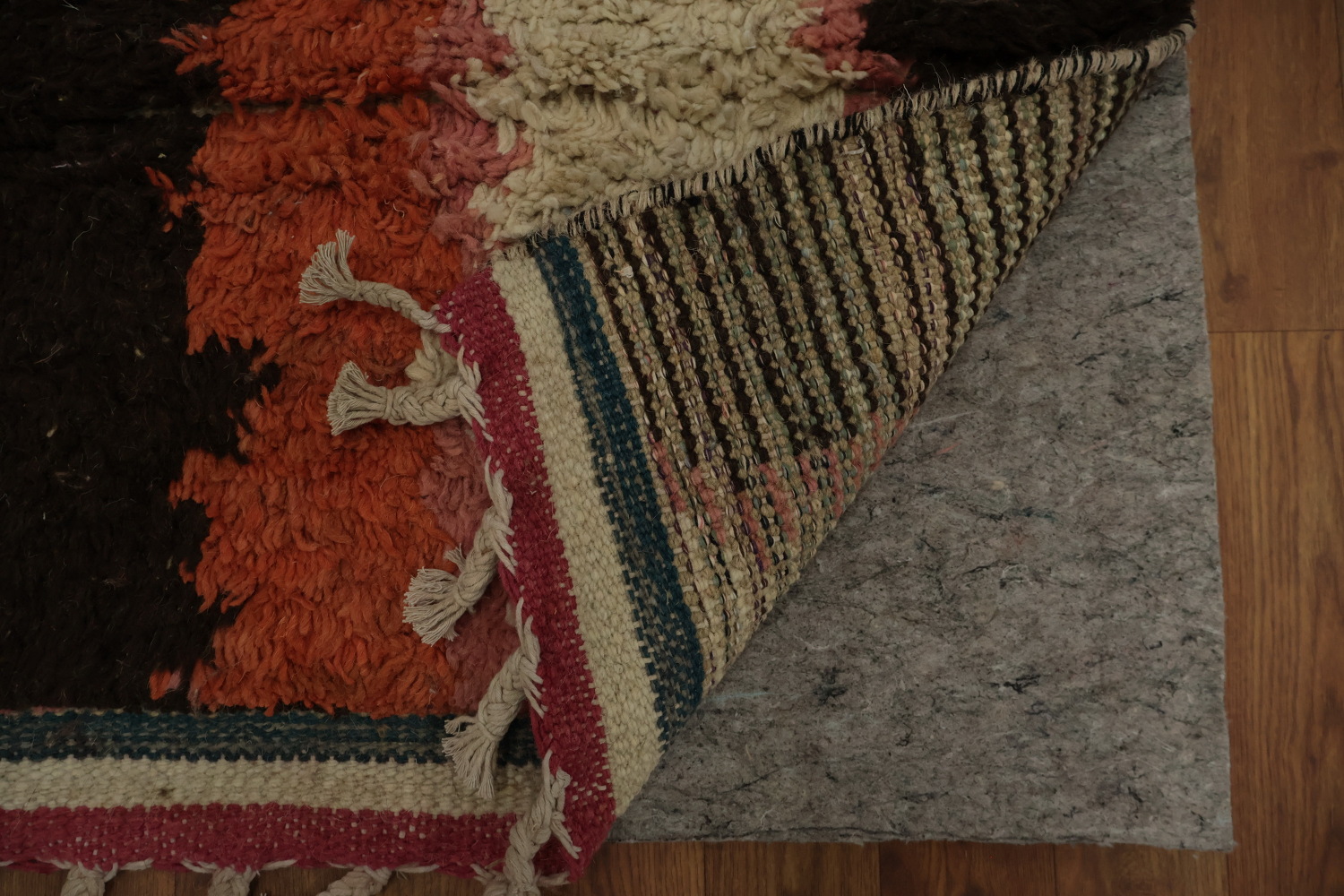 Artistic Moroccan Large Rug 10x15 in Earthy Tones and Modern Stripes