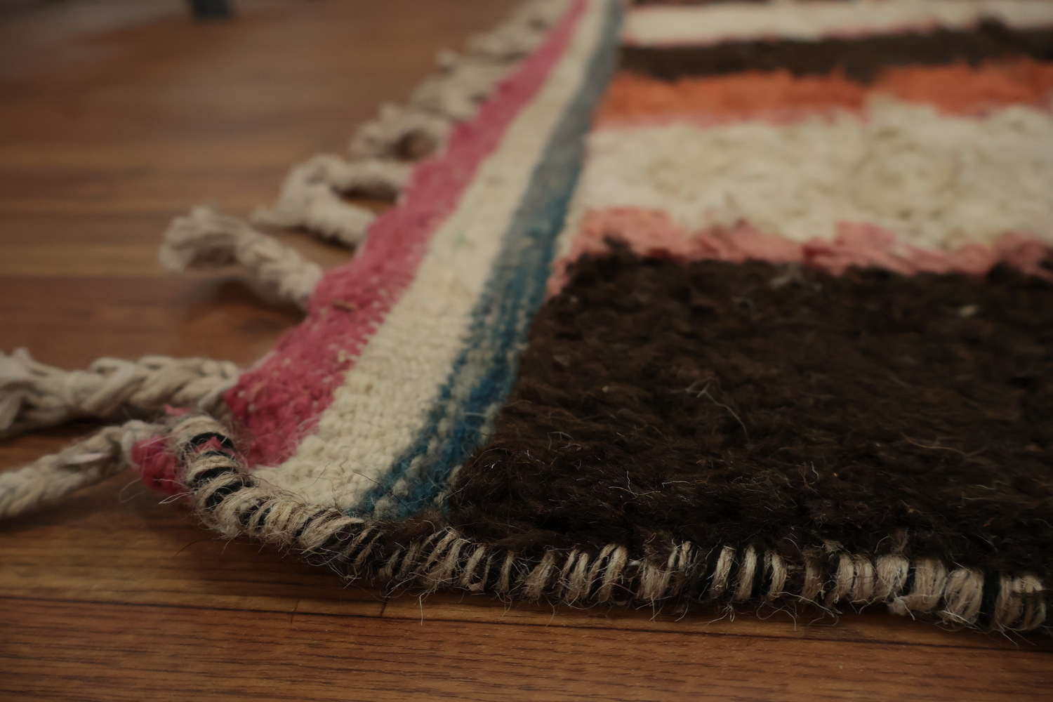 Artistic Moroccan Large Rug 10x15 in Earthy Tones and Modern Stripes