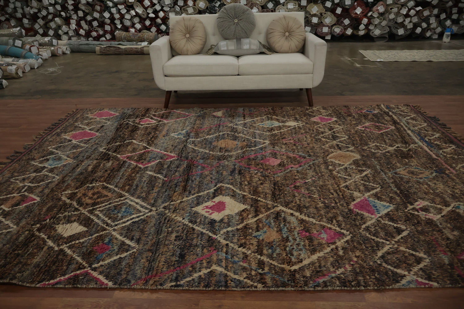 Transform Your Space with Geometric Moroccan Area Rug 8x11