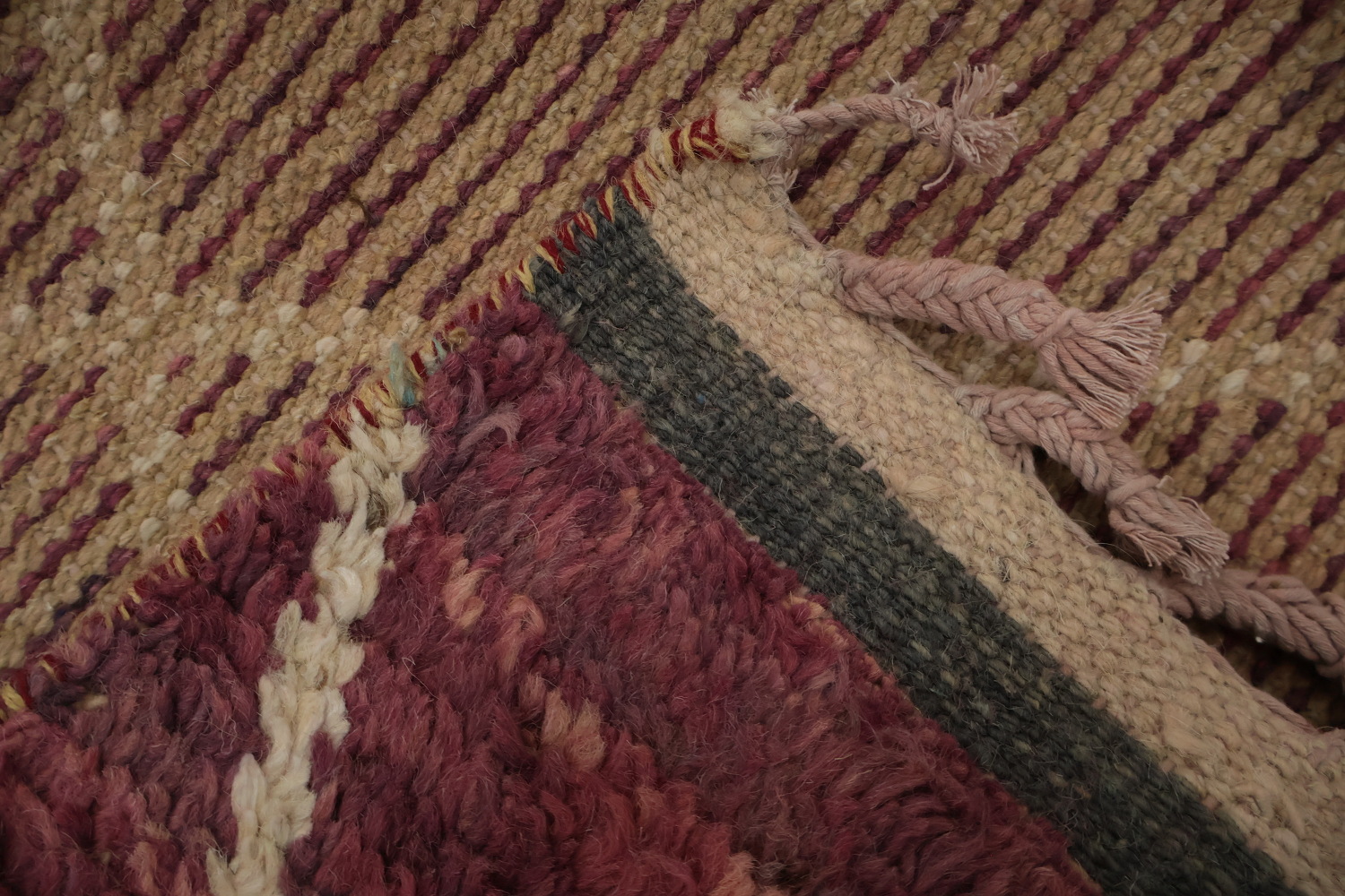 Vibrant Moroccan Wool Area Rug 8x11 with Bold Warm Color Palette