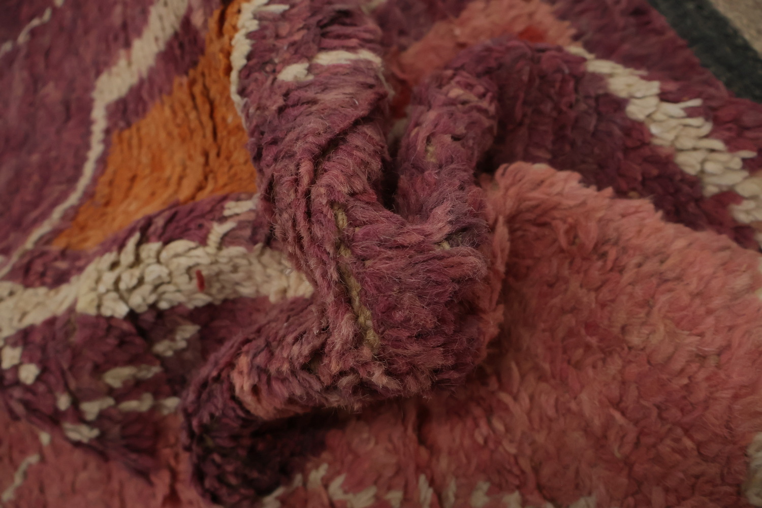 Vibrant Moroccan Wool Area Rug 8x11 with Bold Warm Color Palette