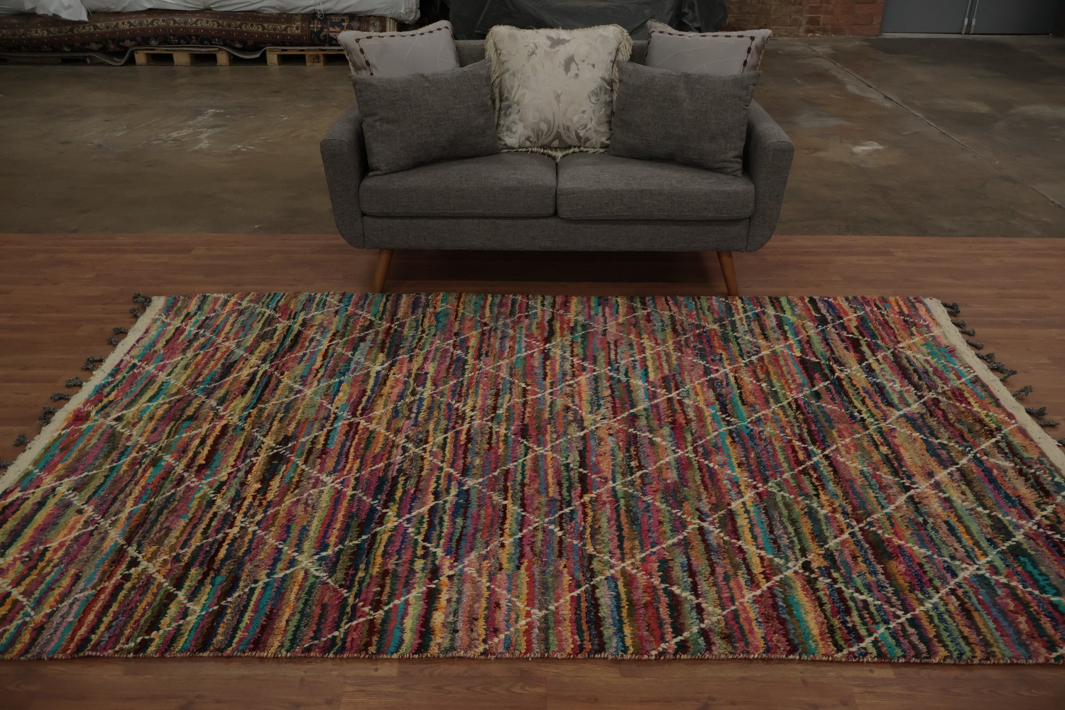 Trellis Moroccan Wool Area Rug 6x10