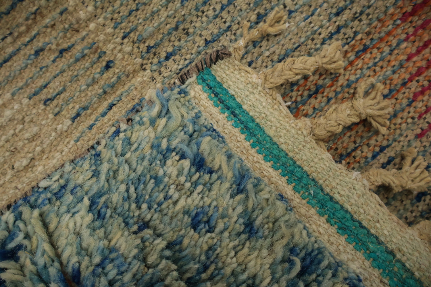 Blue Diamond Moroccan Area Rug 8x11 for Vibrant Home Decor