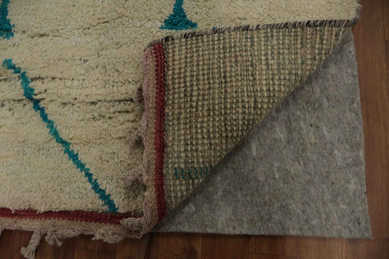 Moroccan Wool Area Rug 7x11 in Muted and Earthy Color Palette
