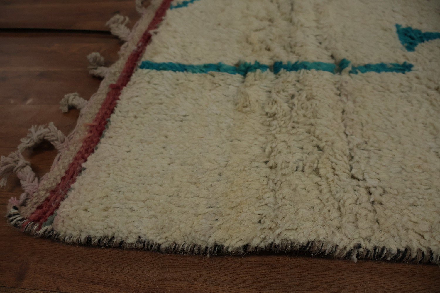 Moroccan Wool Area Rug 7x11 in Muted and Earthy Color Palette