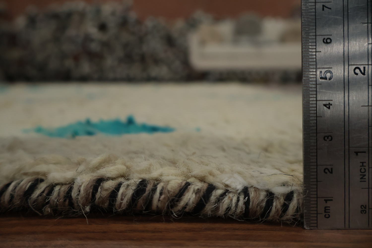 Moroccan Wool Area Rug 7x11 in Muted and Earthy Color Palette