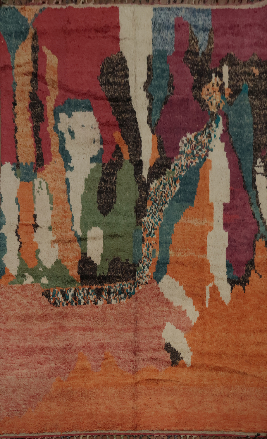 Art-Inspired Moroccan Abstract Area Rug 9x13 for Creative Spaces