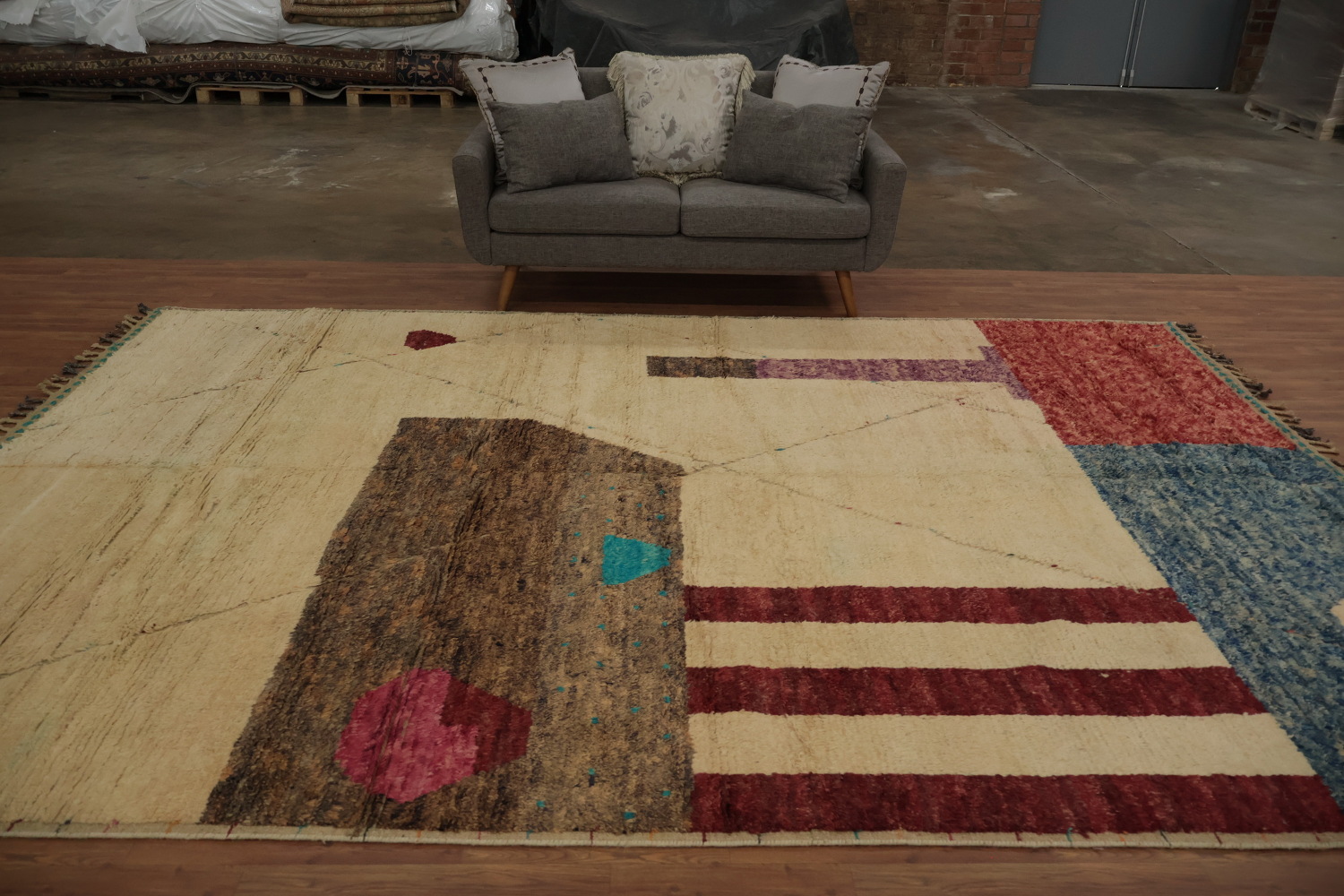 Handmade Moroccan Wool Area Rug 9x13