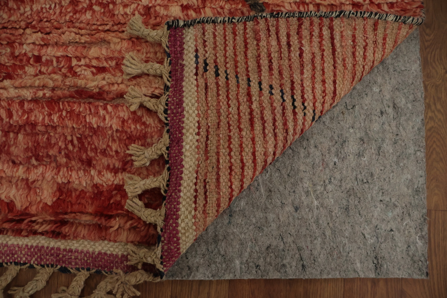 Crafted Moroccan Area Rug 7x11 with Geometric and Muted Shades