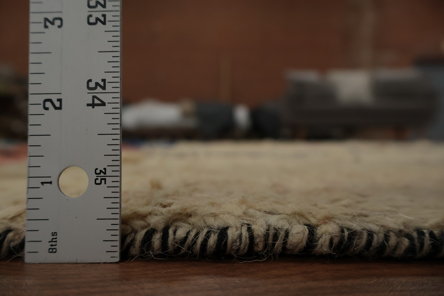 Crafted Moroccan Area Rug 7x11 with Geometric and Muted Shades