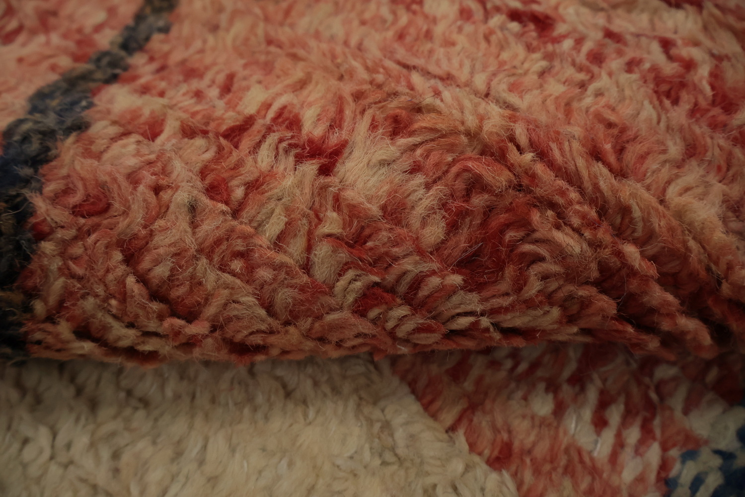 Crafted Moroccan Area Rug 7x11 with Geometric and Muted Shades